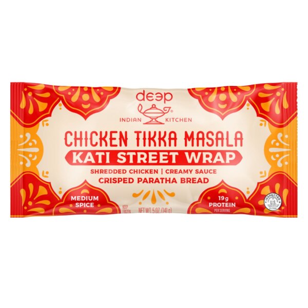 Deep Indian Kitchen, Chicken Tikka Masala Kati Street Wrap, 5 oz