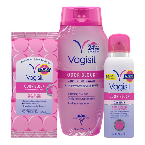 Vagisil Odor Block Daily Freshening Wipes, 20 CT