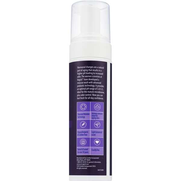 Vagisil Menopause Support Probiotic Mousse Wash, 6 OZ