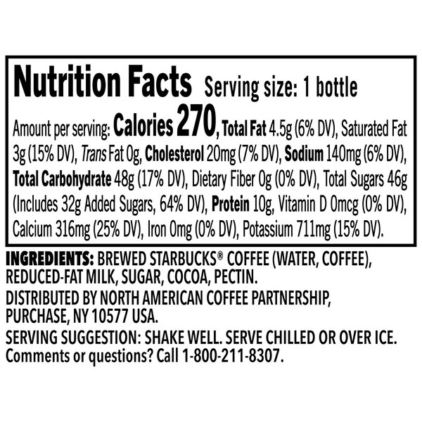 Starbucks, Mocha Frappuccino Chilled Coffee Drink 13.7 Oz
