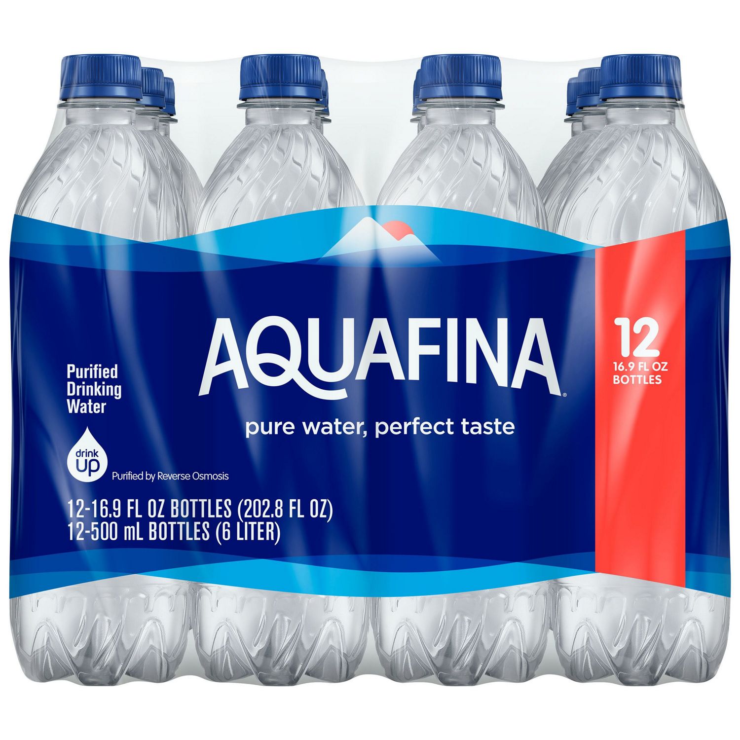 Aquafina, Purified Drinking Water Bottles, 12 ct, 16.9 oz