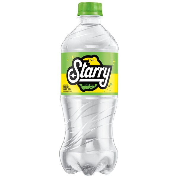Starry, Lemon Lime Soda, 20 oz