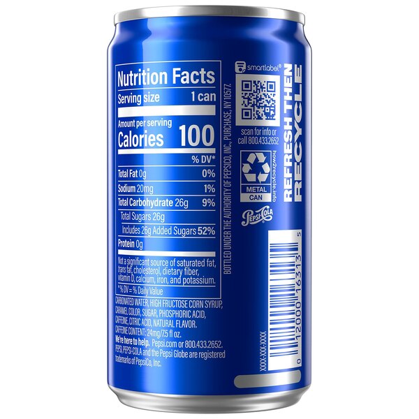 Pepsi Cola, 6 ct Cans, 7.5 oz