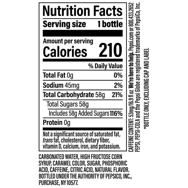 Pepsi Cola 6-Pack of 16.9 oz
