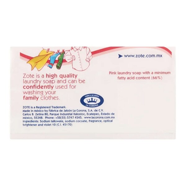 ZOTE Laundry Soap Bar, Pink, 14.1 OZ