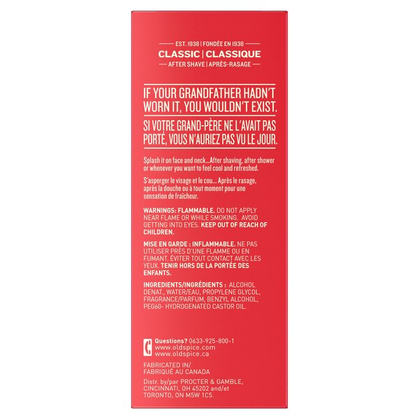 Old Spice Men's After Shave, Classic, 6.37 OZ