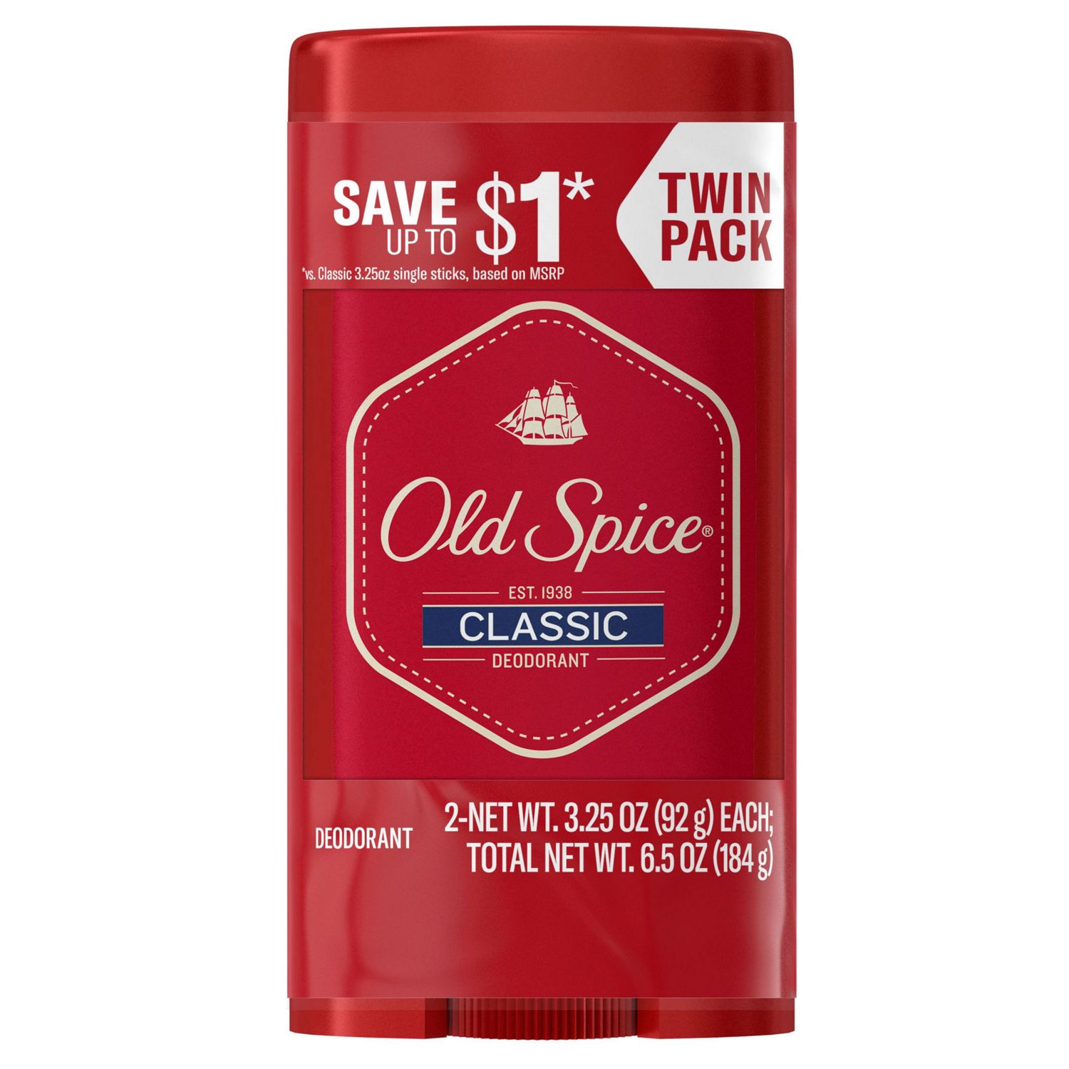 Old Spice Classic 24-Hour Deodorant Stick