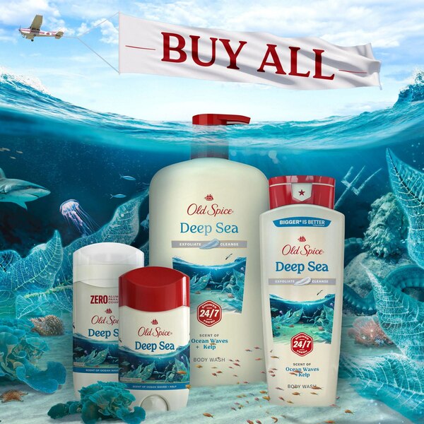 Old Spice Antiperspirant & Deodorant Stick, Deep Sea, 2.6 OZ