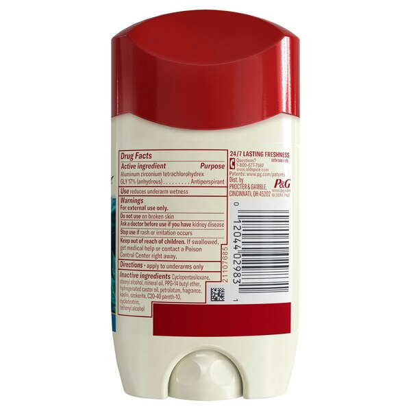 Old Spice Antiperspirant & Deodorant Stick, Deep Sea, 2.6 OZ