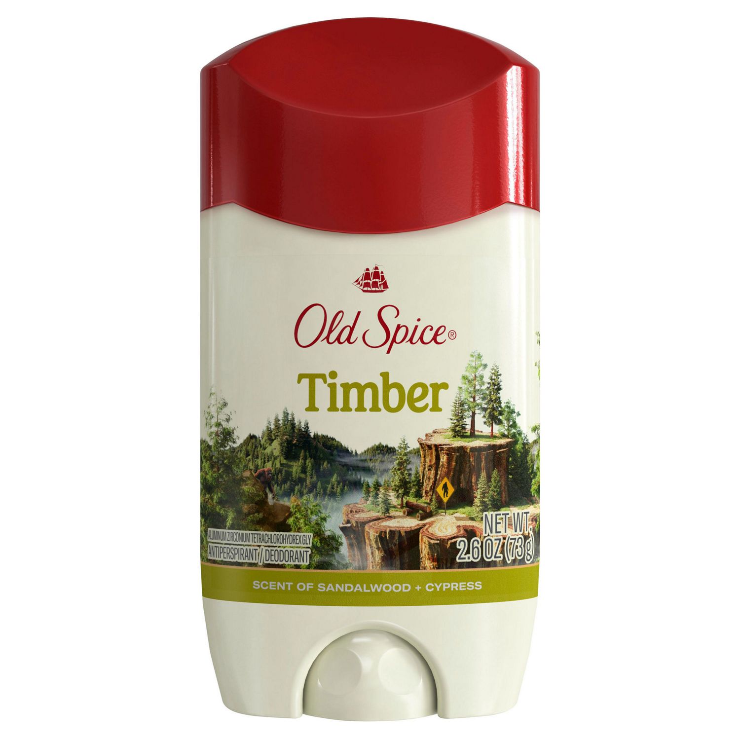 Old Spice 48-Hour Antiperspirant & Deodorant Stick, Timber with Sandalwood, 2.6 OZ