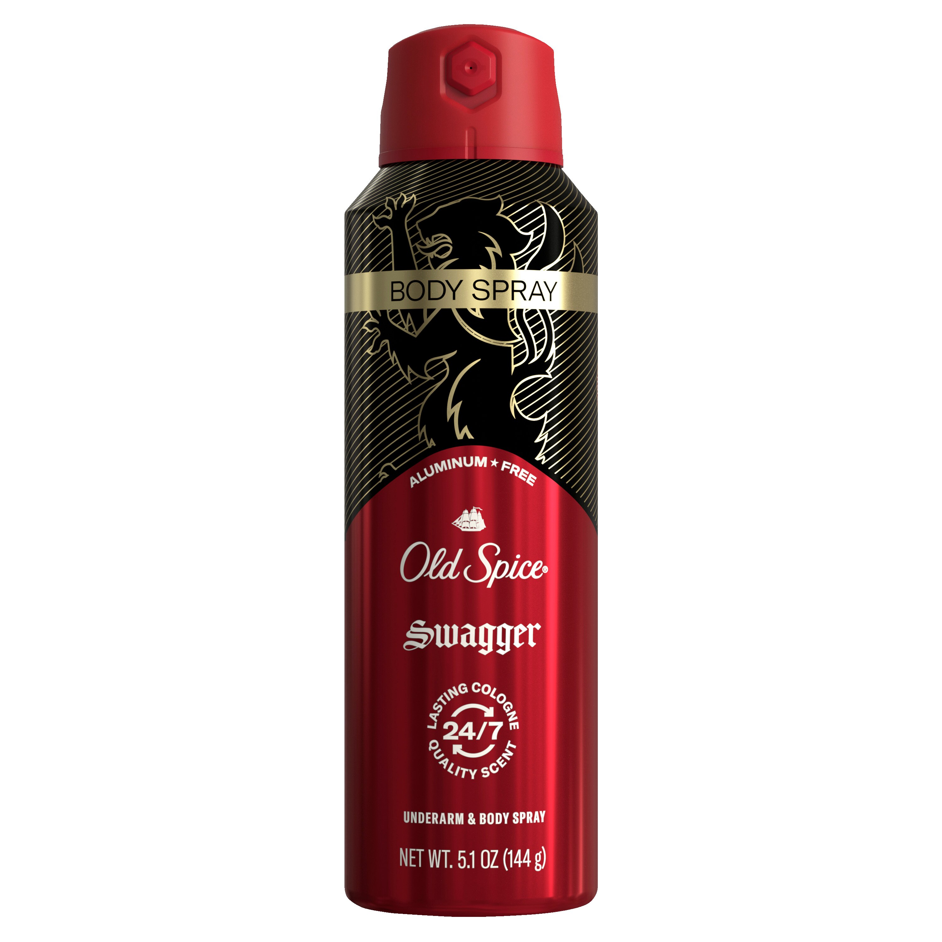 Old Spice Aluminum Free Body Spray for Men, Swagger, 5.1 OZ