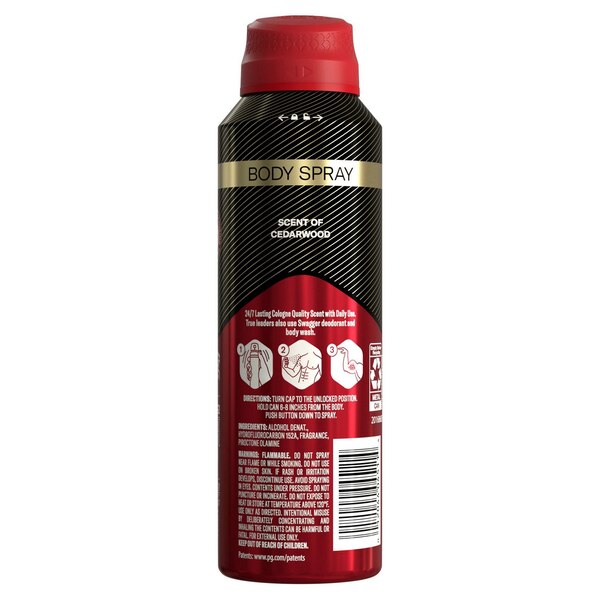  Old Spice Aluminum Free Body Spray, Swagger, 5.1 OZ