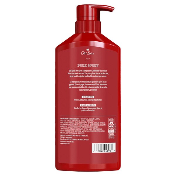 Old Spice Pure Sport 2-in-1 Shampoo & Conditioner, 21.9 OZ