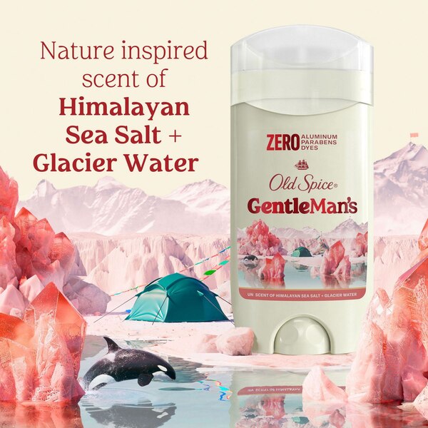 Old Spice Gentle Man's Deodorant Stick, Himalayan Sea Salt & Glacier, 3 OZ