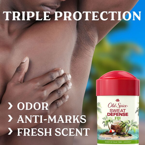 Old Spice Sweat Defense Antiperspirant & Deodorant Stick, Fiji, 2.6 OZ