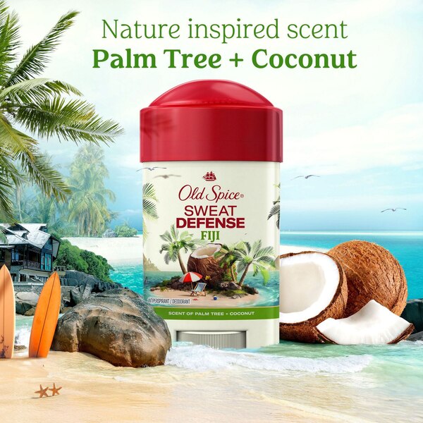 Old Spice Sweat Defense Antiperspirant & Deodorant Stick, Fiji, 2.6 OZ