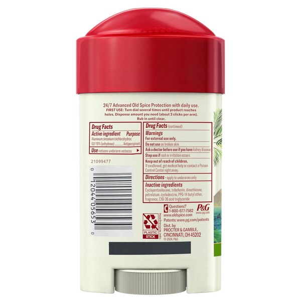 Old Spice Sweat Defense Antiperspirant & Deodorant Stick, Fiji, 2.6 OZ