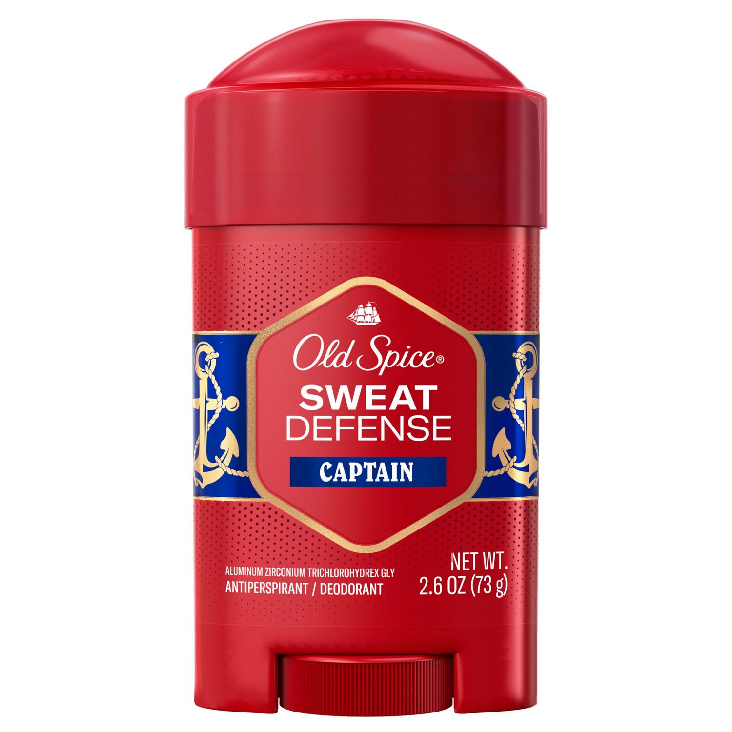 Old Spice Sweat Defense Antiperspirant & Deodorant Stick, Captain, 2.6 OZ