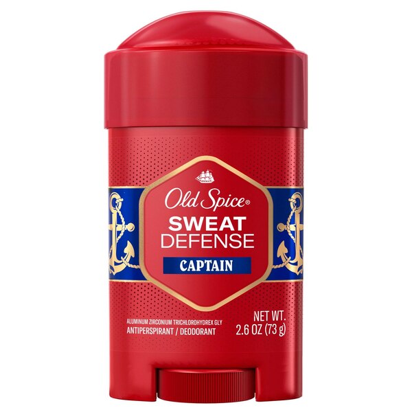 Old Spice Sweat Defense Antiperspirant & Deodorant Stick, Captain, 2.6 OZ