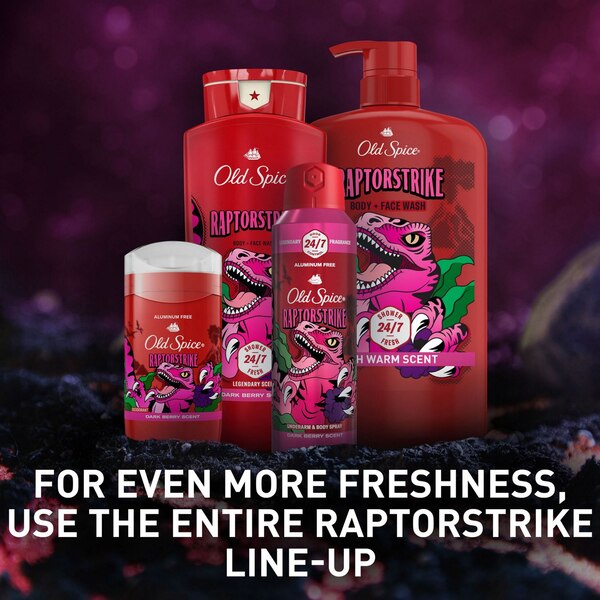 Old Spice Aluminum Free Deodorant, Raptorstrike, Dark Berry, 3 OZ