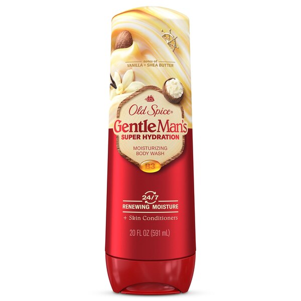 Old Spice Gentlemen's Blend Hydrating Body Wash, Vanilla & Shea Butter, 20 OZ