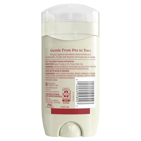 Old Spice Total Body Deodorant Aluminum Free, Vanilla Shea Butter, 3 OZ