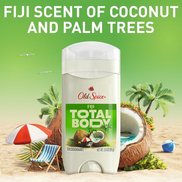Old Spice Total Body Deodorant Stick, Fiji, 3 OZ