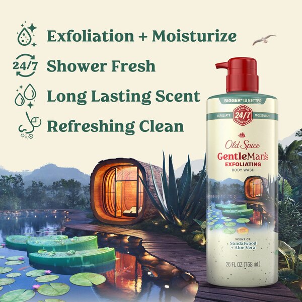Old Spice Gentlemen's Blend Body Wash, Sandalwood & Aloe Vera, 26 OZ