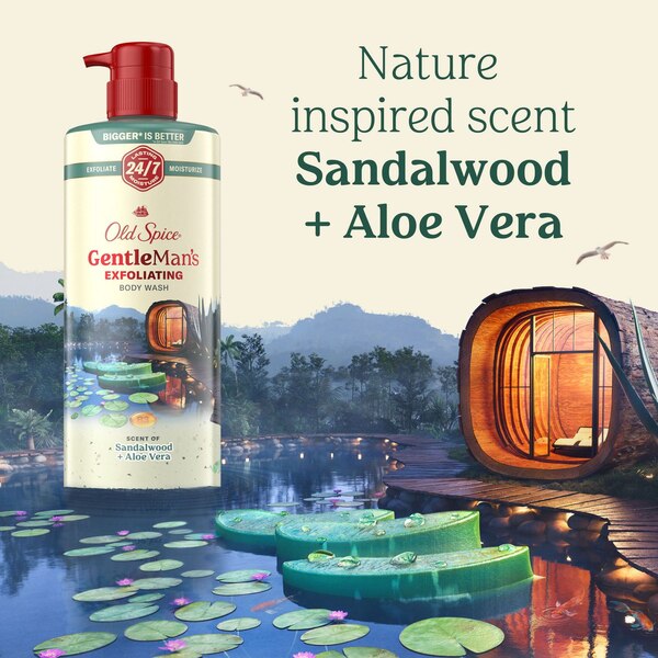 Old Spice Gentlemen's Blend Body Wash, Sandalwood & Aloe Vera, 26 OZ