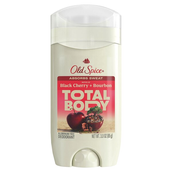 Old Spice Total Body Deodorant, Black Cherry Bourbon, 3 OZ