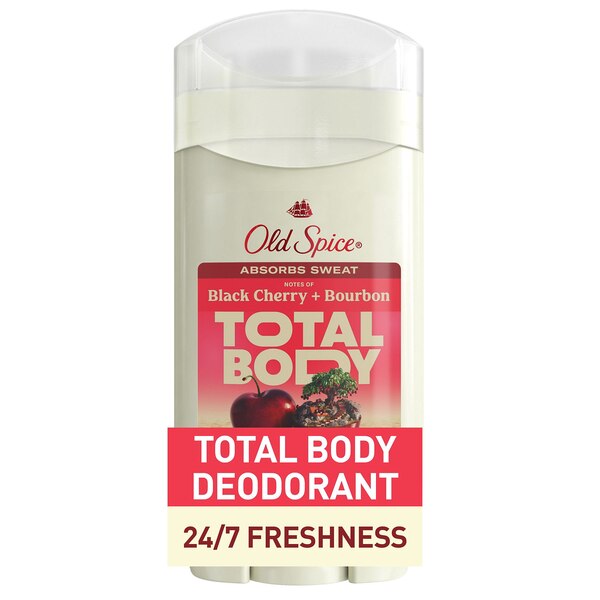 Old Spice Total Body Deodorant, Black Cherry Bourbon, 3 OZ