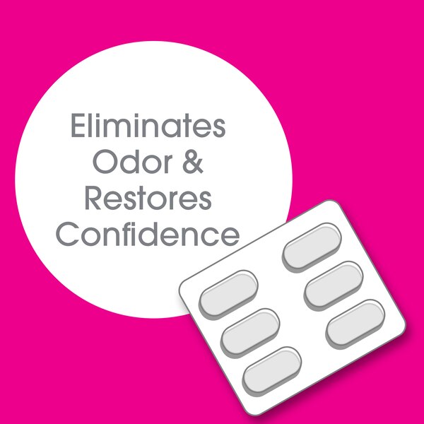 vH essentials Vaginal Odor pH Balanced Treatment Tablets - 6 Tablets With Applicator