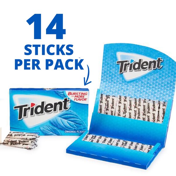 Trident Sugar Free Gum, 14 ct