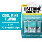 Listerine Pocketpaks Breath Strips, Cool Mint, 24 CT, 3 Pack, thumbnail image