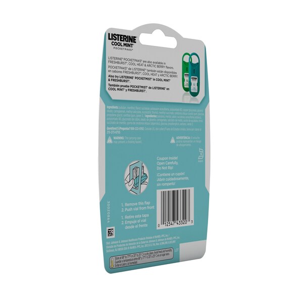 Listerine Pocketpaks Breath Strips, Cool Mint, 24 CT, 3 Pack