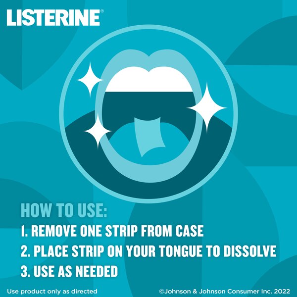 Listerine Pocketpaks Breath Strips, Cool Mint, 24 CT, 3 Pack