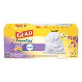Glad Forceflex Scented Tall Kitchen Drawstring Trash Bags, Gain Lavender, White, 13 Gallon, 22 CT, thumbnail image