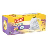 Glad Forceflex Scented Tall Kitchen Drawstring Trash Bags, Gain Lavender, White, 13 Gallon, 22 CT, thumbnail image
