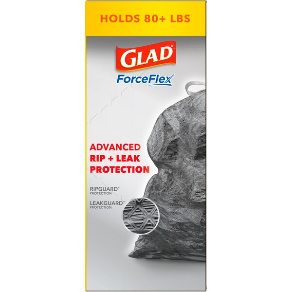 Glad ForceFlex Drawstring Extra-Large Trash Bags, 33 Gal, 20 ct