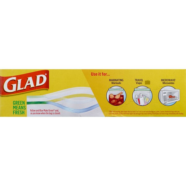 Glad Food Storage Zipper Bags, Gallon, 40 CT