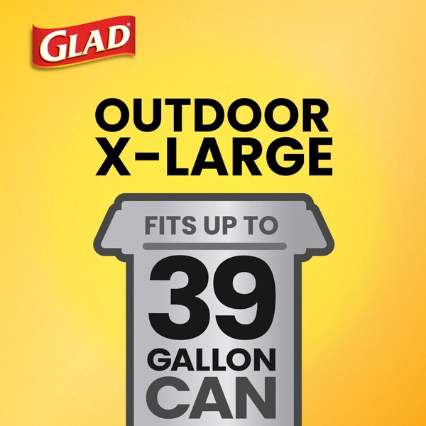 Glad Quick-Tie Lawn and Leaf Bags, 39 Gal, 12 ct