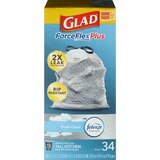 Glad ForceFlex Plus Tall Kitchen Drawstring Trash Bags, Fresh Clean Scent, 13 Gallon, 34 ct, thumbnail image