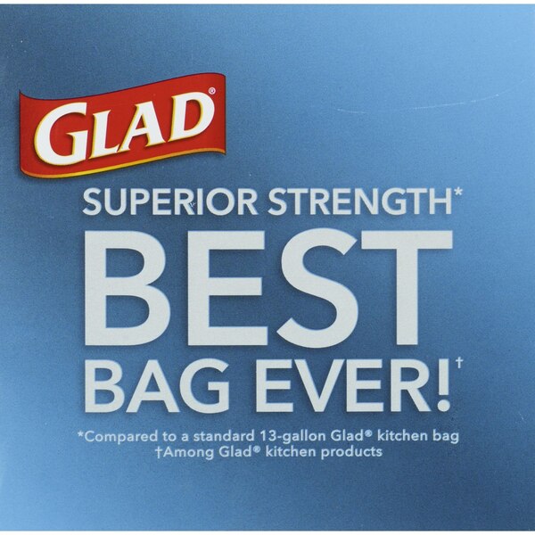 Glad ForceFlex Plus Tall Kitchen Drawstring Trash Bags, Fresh Clean Scent, 13 Gallon, 34 ct