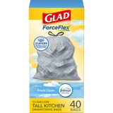Glad ForceFlex Tall Kitchen Trash Bags, 13 Gal Drawstring, scented, thumbnail image