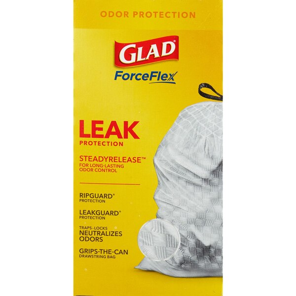 Glad ForceFlex 13-Gallon Tall Kitchen Trash Bags, 40 CT