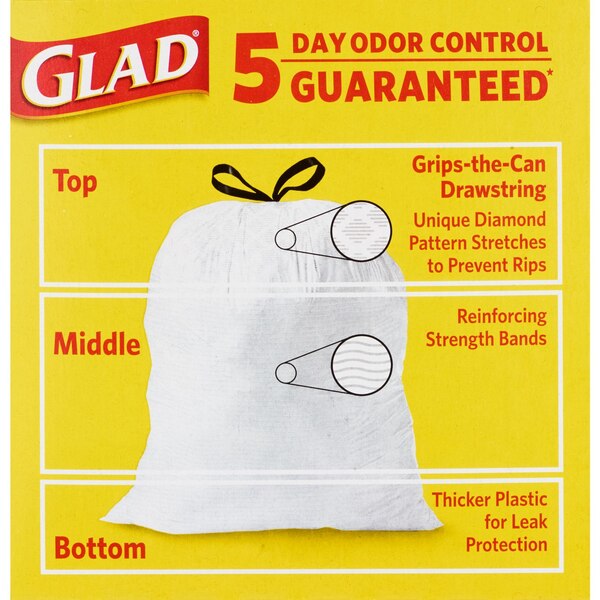 Glad ForceFlex 13-Gallon Tall Kitchen Trash Bags, 40 CT