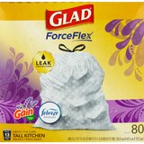 Glad ForceFlex Tall Kitchen Drawstring Trash Bags, 13 Gallon, Lavender, 80 CT, thumbnail image