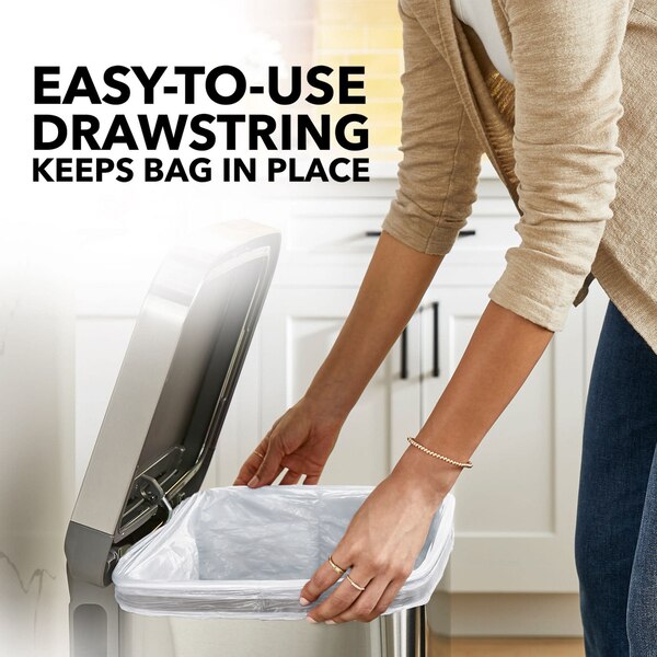 Glad ForceFlex Tall Kitchen Drawstring Trash Bags, 13 Gal, Gain Original with Febreze, 80 ct