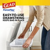Glad ForceFlex Tall Kitchen Drawstring Trash Bags, 13 Gal, Fragrance Free, 40 ct, thumbnail image