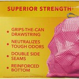 Glad ForceFlex MaxStrength Tall Kitchen Drawstring Trash Bags, Cherry Blossom, Pink, 13 Gallon, 34 CT, thumbnail image